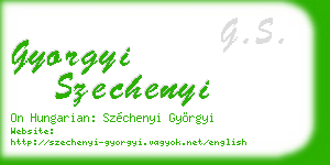 gyorgyi szechenyi business card