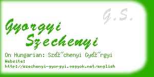 gyorgyi szechenyi business card